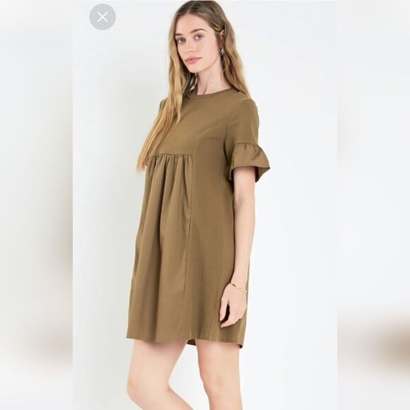 English Factory Green Ruffled Empire Waist Sundress - Picture 3 of 12